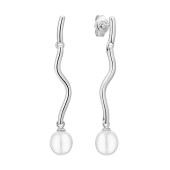 Cercei argint lungi cu perle naturale DiAmanti SK26104E_W-G Cercei argint lungi cu perle naturale DiAmanti SK26104E_W-G